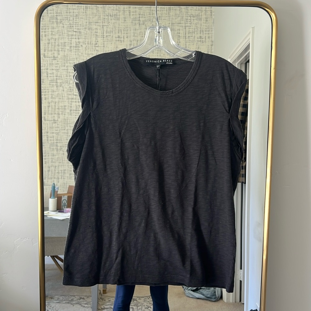 Veronica Beard dark gray relaxed tank